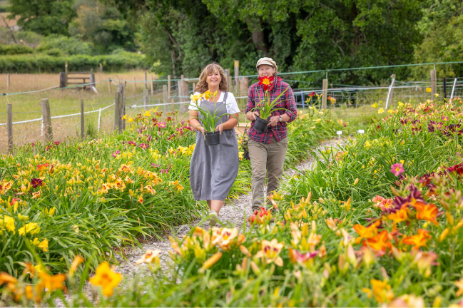 Fi and Liz from New Hope Daylilies. Photo credit Jonathan Buckley